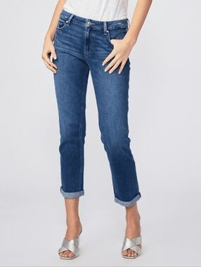 PAIGE Brigitte Merley Lived-In Destructed Boyfriend Jeans Women's Size 27